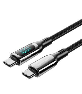 Vention Cable USB 2.0 Tipo-C 5A 100W TAYBAV  USB Tipo-C Macho - USB Tipo-C Macho  1.2m  con Pantalla