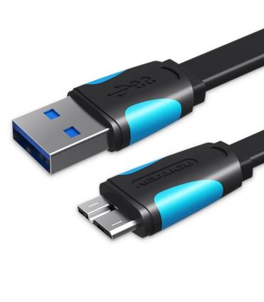 Vention Cable USB 3.0 VAS-A12-B050  MicroUSB Macho - USB Macho  50cm  Azul y Negro