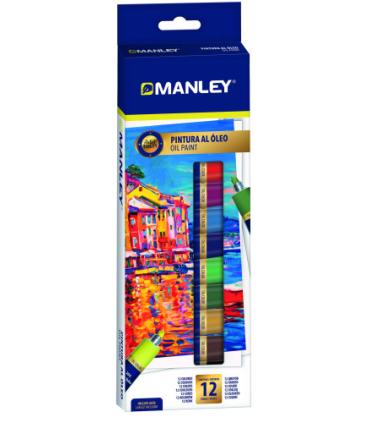 ESTUCHE PINTURA AL OLEO 12 X 12ML MANLEY MOP00012