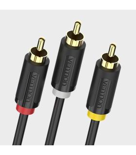 Vention Cable Estéreo BCABH  3x RCA Macho - 3x RCA Macho  2m  Negro