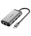 Vention Docking USB Tipo-C CNCHB/ 1xHDMI/ 3xUSB/ 1xUSB Tipo-C PD/ 1xRJ45/ Gris