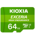 MICRO SD KIOXIA 64GB EXCERIA HIGH ENDURANCE UHS-I C10 R98 CON ADAPTADOR