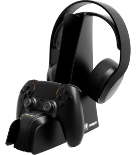 SOPORTE DE CARGA SNAKEBYTE PARA GAMEPAD PS5 Y AURICULARES DUAL CHARGE NEGRO