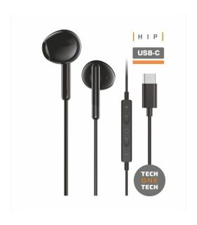 Auriculares Tech One Tech earTECH TEC1302/ con Micrfono/ USB Tipo-C/ Negros