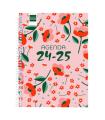 AGENDA ESCOLAR 2024-2025 4 155X212 SEMANA VISTA HORIZONTAL COOL FLORAL FINOCAM 645040625