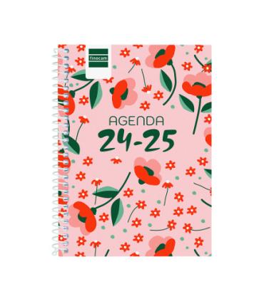 AGENDA ESCOLAR 2024-2025 8 120X164 SEMANA VISTA HORIZONTAL COOL FLORAL FINOCAM 645000625