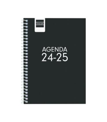 AGENDA ESCOLAR 2024-2025 8 120X164 SEMANA VISTA HORIZONTAL COOL NEGRO FINOCAM 645000325