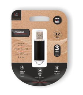 Pendrive 32GB Tech One Tech Basic USB 2.0/ Negro