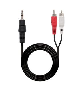 Cable Estreo Nanocable 10.24.0310/ Jack 3.5 Macho - 2x RCA Macho/ 10m/ Negro