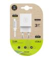 Cargador De Pared Tech One Tech TEC2401/ 2xUSB + Cable Micro USB/ 2.4A/ Blanco