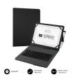 SUBBLIM Funda Con Teclado Micro USB - USB C KEYTAB PRO USB 10,1" Black