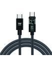 Cable USB 2.0 Tipo-C Woxter PE26-185/ USB Tipo-C Macho - USB Tipo-C Macho/ Hasta 60W/ 480Mbps/ 2m/ Negro