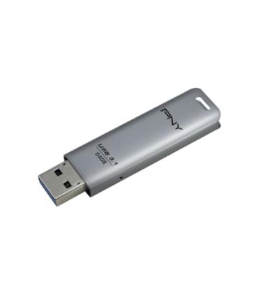 PNY USB Elite Steel 3.1 64GB / Lectura 80 Mb/s - Carcasa metlica