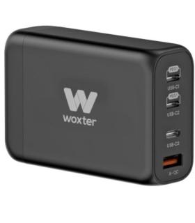 Cargador GaN de Pared Woxter PE26-178/ 3xUSB Tipo-C + Cable USB Tipo-C/ 1xUSB/ 140W