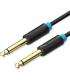 Cable Mono Vention BAABD/ Jack 6.5 Macho - Jack 6.5 Macho/ 50cm/ Negro