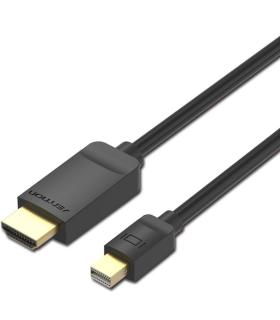 Cable Conversor Vention HABBG/ Mini DisplayPort Macho - HDMI Macho/ 1.5m/ Negro