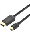 Cable Conversor Vention HABBG/ Mini DisplayPort Macho - HDMI Macho/ 1.5m/ Negro