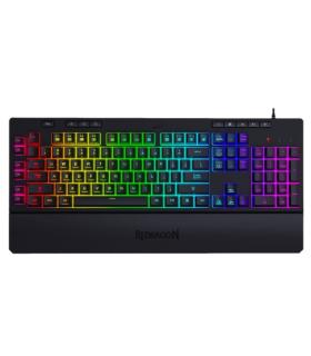 Redragon - SHIVA Teclado Gaming Membrana RBG Reposamuecas Espaol Espaa Negro