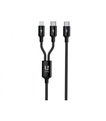 CABLE UNI USB TIPO(C) A USB TIPO(C) Y LIGHTNING