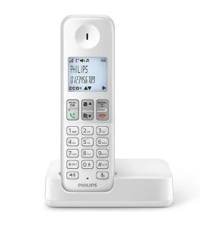 Telfono Inalmbrico Philips D2501W/34/ Blanco