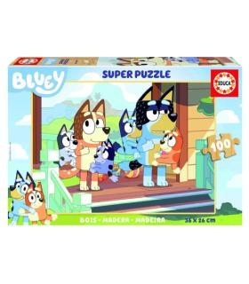 CAJA PUZZLE MADERA BLUEY 100 PIEZAS  EDUCA BORRAS 19967 EDUCA 19967