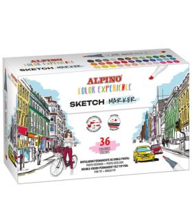 ESTUCHE 36 SKETCH MARKERS COLOR EXPERIENCE ALPINO AR001066