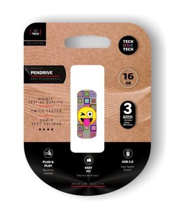 Pendrive 16GB Tech One Tech Emoji guio USB 2.0