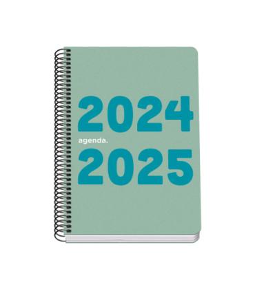 AGENDA ESCOLAR 2024-2025 TAMAO A5 TAPA POLIPROPILENO  SEMANA VISTA MEMORY BASIC VERDE DOHE 51761