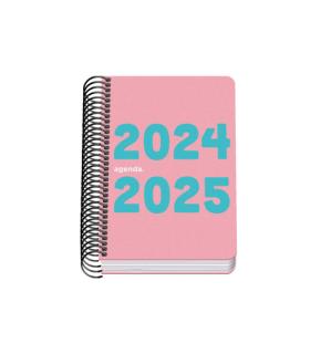 AGENDA ESCOLAR 2024-2025 TAMAO A6 TAPA POLIPROPILENO  DA PGINA MEMORY BASIC ROSA DOHE 51764