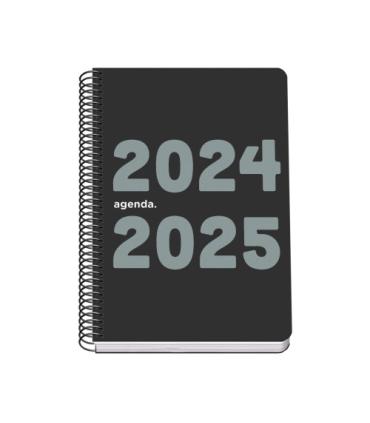 AGENDA ESCOLAR 2024-2025 TAMAO A5 TAPA POLIPROPILENO  DA PGINA MEMORY BASIC NEGRO DOHE 51758