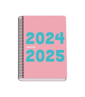 AGENDA ESCOLAR 2024-2025 TAMAO A5 TAPA POLIPROPILENO  DA PGINA MEMORY BASIC ROSA DOHE 51756