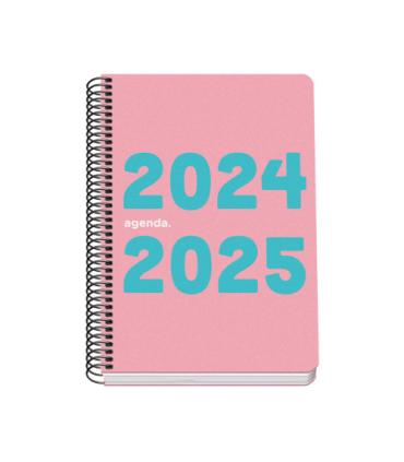 AGENDA ESCOLAR 2024-2025 TAMAO A5 TAPA POLIPROPILENO  DA PGINA MEMORY BASIC ROSA DOHE 51756