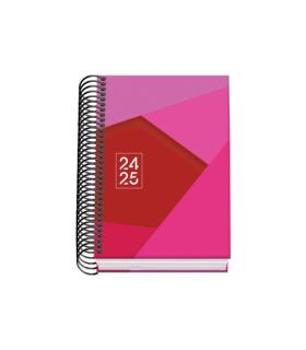 AGENDA ESCOLAR 2024-2025 TAMAO A6 TAPA CARTON FORRADO  DA PGINA TANGRAM BASIC ROSA DOHE 51749