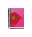 AGENDA ESCOLAR 2024-2025 TAMAO A6 TAPA CARTON FORRADO  DA PGINA TANGRAM BASIC ROSA DOHE 51749