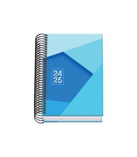 AGENDA ESCOLAR 2024-2025 TAMAO A6 TAPA CARTON FORRADO  DA PGINA TANGRAM BASIC AZUL DOHE 51748