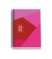 AGENDA ESCOLAR 2024-2025 TAMAO A5 TAPA CARTON FORRADO  DA PGINA TANGRAM BASIC ROSA DOHE 51741