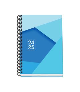 AGENDA ESCOLAR 2024-2025 TAMAO A5 TAPA CARTON FORRADO  DA PGINA TANGRAM BASIC AZUL DOHE 51740