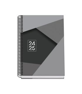 AGENDA ESCOLAR 2024-2025 TAMAO A5 TAPA CARTON FORRADO  SEMANA VISTA TANGRAM BASIC NEGRO DOHE 51747