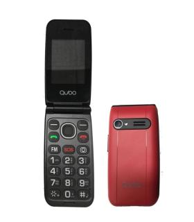 Telefono Libre Qubo Neo NW - 2.4\" - 32+32GB - Camara 0,3 MP - Linterna - Altavoz Manos Libres - Radio FM - Rojo