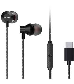 Auriculares Intrauditivos Aiwa ESTM-50USB-C/BK/ con Micrfono/ USB Tipo-C/ Negro