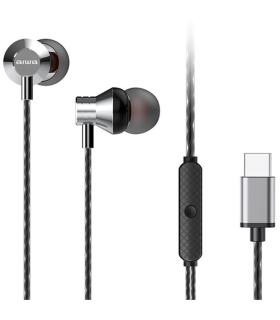 Auriculares Intrauditivos Aiwa ESTM-50USB-C/SL/ con Micrfono/ USB Tipo-C/ Plata