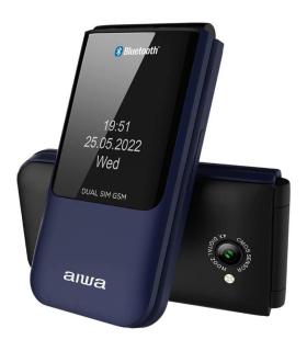 Telfono Mvil Aiwa FP-24BL para Personas Mayores/ Azul