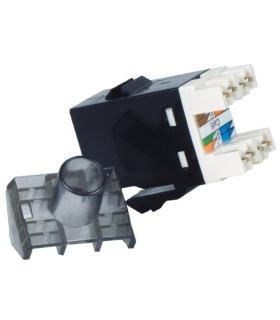 Conector RJ45 Phasak SD 3018 Cat.6 UTP/ Negro