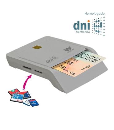 Lector de DNI y Tarjetas Woxter PE26-147/ Blanco/ USB 2.0