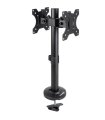 TooQ Soporte de Mesa para 2 Pantallas 17"-32", Negro