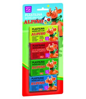 BLISTER 4 UNIDADES PLASTILINA ALPINO DE 50 GRS ALPINO DP000934