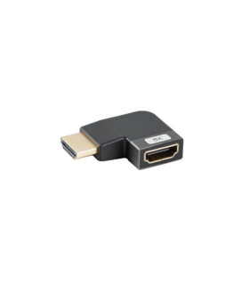 ADAPTADOR 8K LANBERG HDMI(M) A HDMI(H) ANGULO IZQUIERDA ALUMINIO PLATA