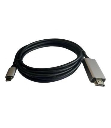 Cable HDMI 3GO C137/ HDMI Macho - USB Tipo-C Macho/ 2m/ Negro