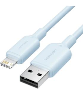 Cable USB 2.0 Lightning Vention LAMSH/ USB Macho - Lightning Macho/ 480Mbps/ 2m/ Azul