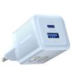 Cargador Gan De Pared Vention FEQL0-EU/ 1xUSB Tipo-C/ 1xUSB/ 30W